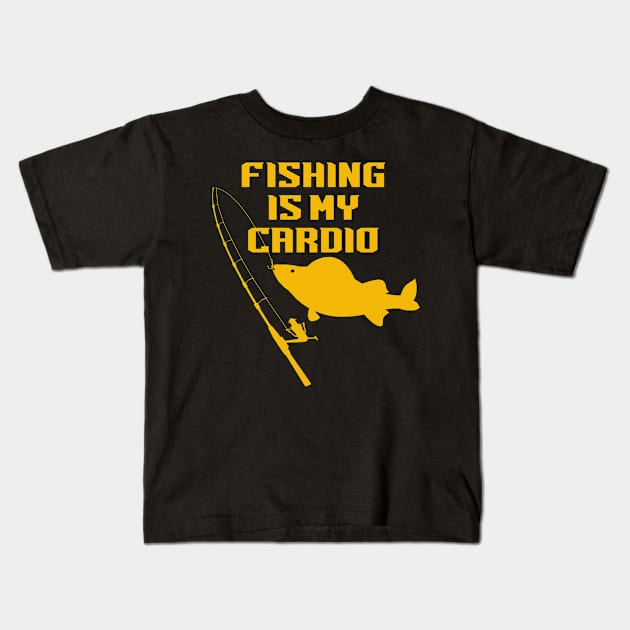 Fishing Is My Cardio Kids T-Shirt by Animal Specials